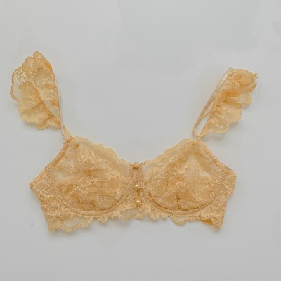 Set đồ lót gọng vai cánh tiên nude đính cúc
