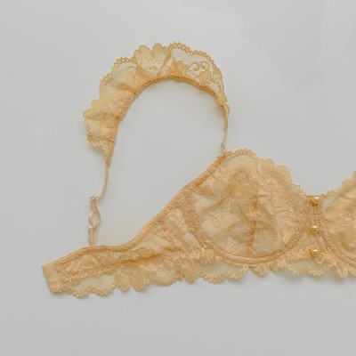 Set đồ lót gọng vai cánh tiên nude đính cúc