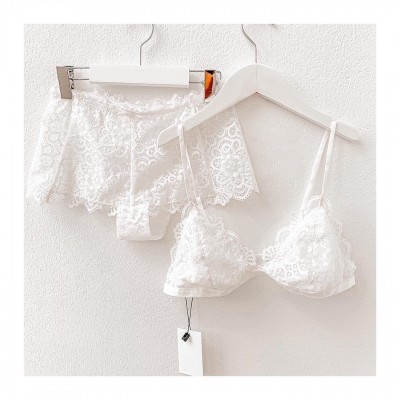 Set bralette không gọng màu trắng