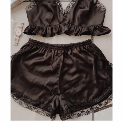 Set đồ ngủ lụa màu đen