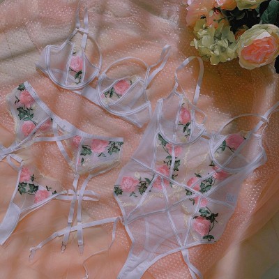Set 3 chi tiết hoa và bodysuit 