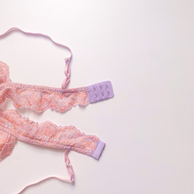 Set bralette hồng tím ánh cam