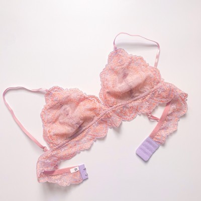 Set bralette hồng tím ánh cam