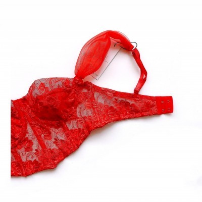 Áo corset quai voan màu đỏ