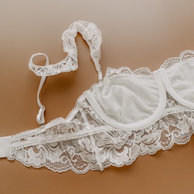 Set bra gọng trắng bản hoa to 