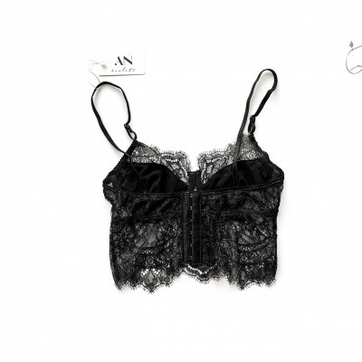 Áp corset ren mi màu đen - Miblack